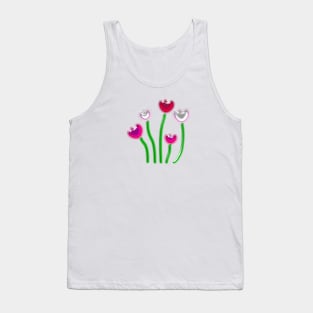 Glass Valentine Flowers Tank Top